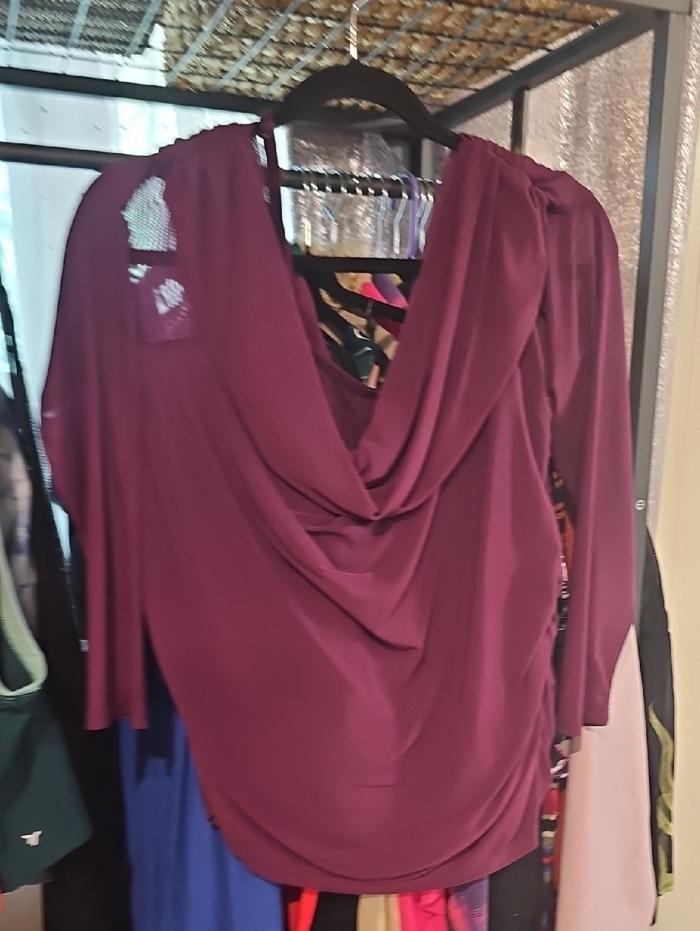 torrid Plum Cowl-Neck Blouse